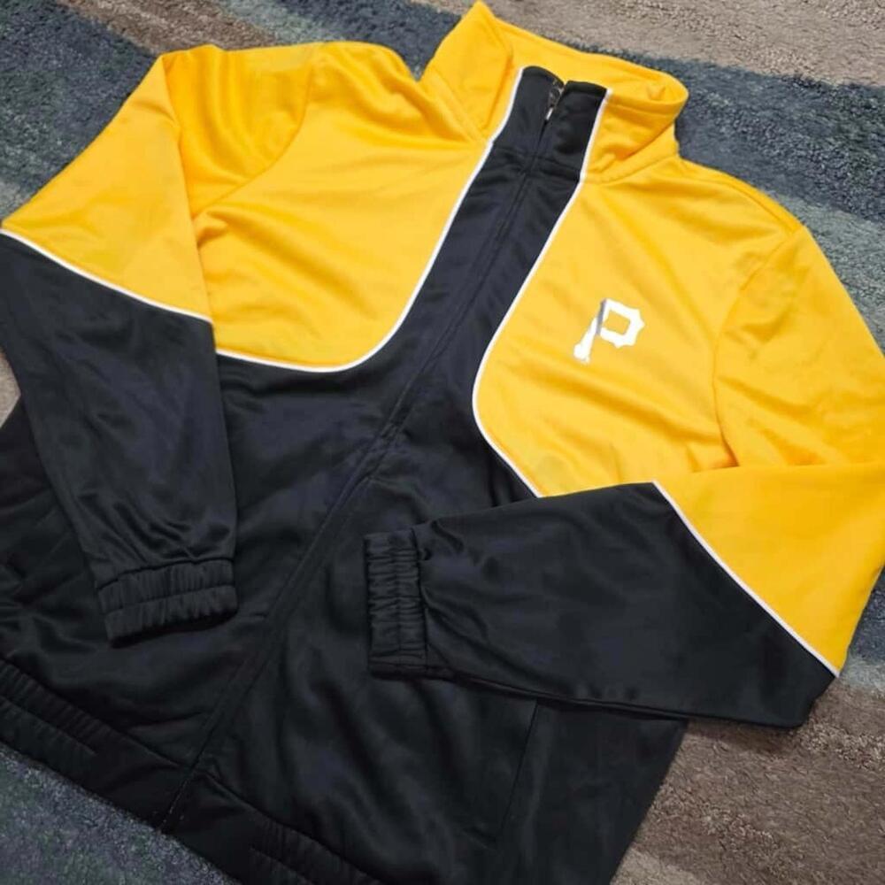 Pittsburgh Pirates Jacket Women’s XL Black Yellow G-III 4Her MLB Full Zip Track
